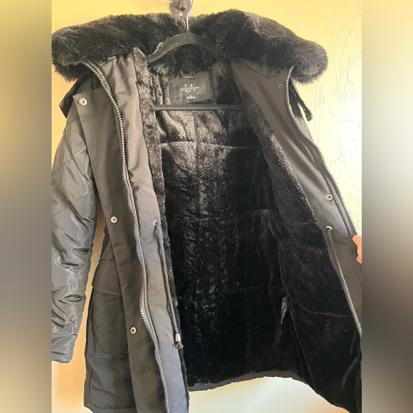 NWOT La Coalition VEGAN CLUB Fur Lined Coat - Picture 10 of 13